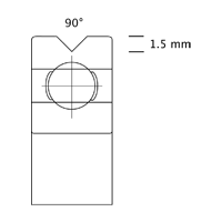 Picture of CAD drawing of spherical bores added